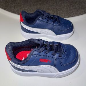 Navy blue and red Puma (toddler size 5c)